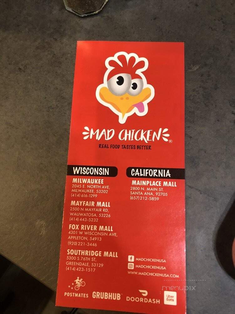 Mad Chicken - Milwaukee, WI menu_pic
