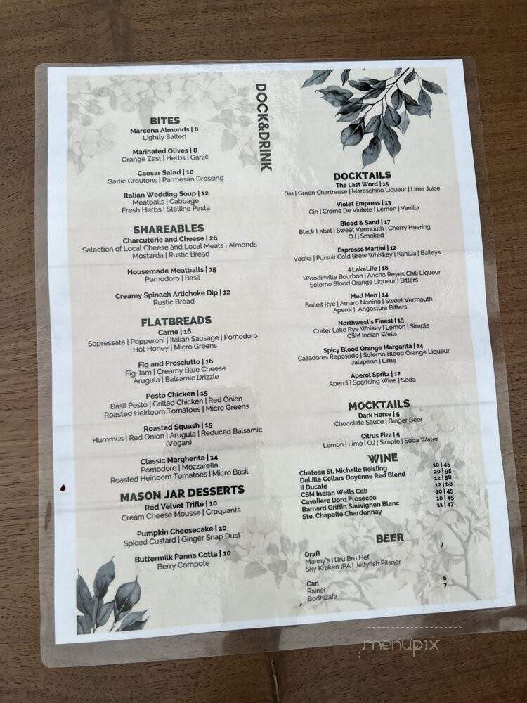 Dock and Drink - Renton, WA menu_pic