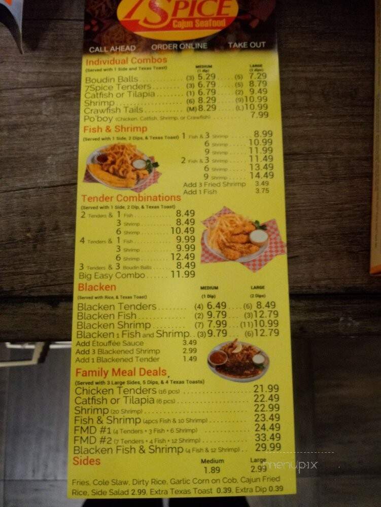 7Spice - Houston, TX menu_pic