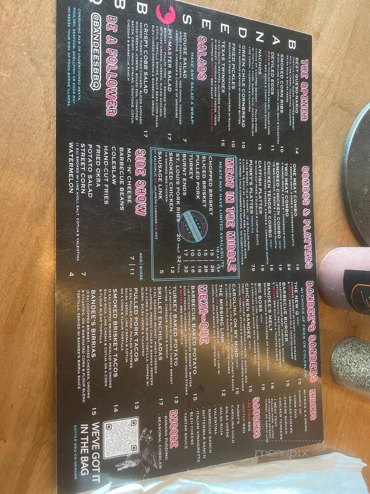 Bandee's Barbecue - Oklahoma City, OK menu_pic