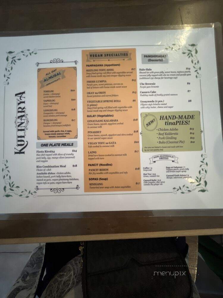 Kulinarya - Vancouver, BC menu_pic