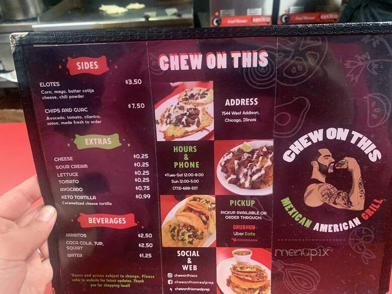 Chew On This Co. - Chicago, IL menu_pic