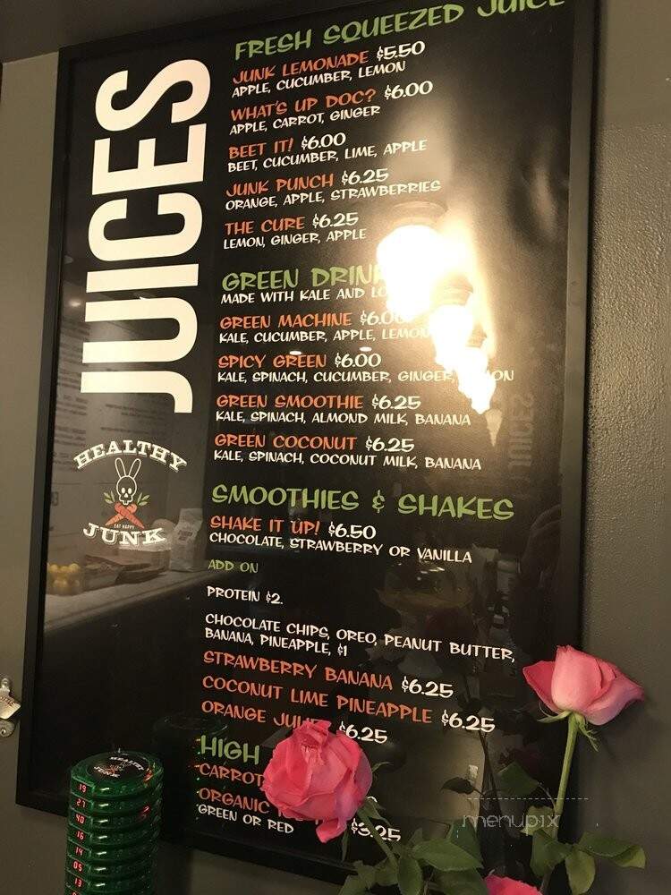 Healthy Junk at the House - Anaheim, CA menu_pic