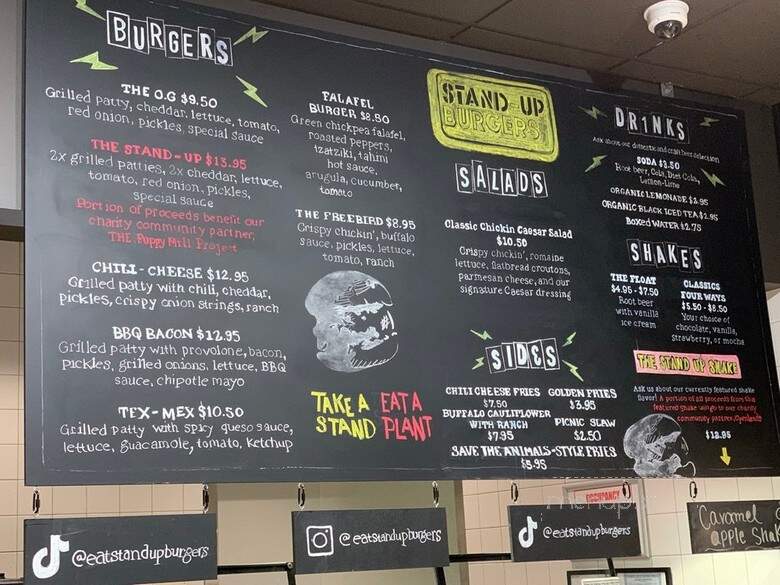 Stand-Up Burgers - Chicago, IL menu_pic