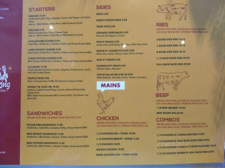 Kansas King - Richmond Hill, ON menu_pic