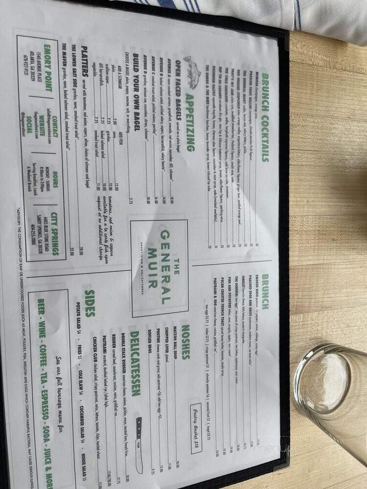 The General Muir - Sandy Springs, GA menu_pic
