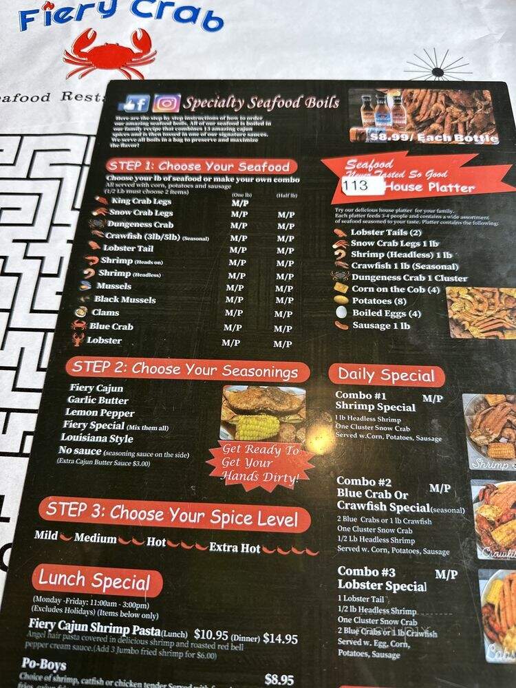 Fiery Crab - New Orleans, LA menu_pic