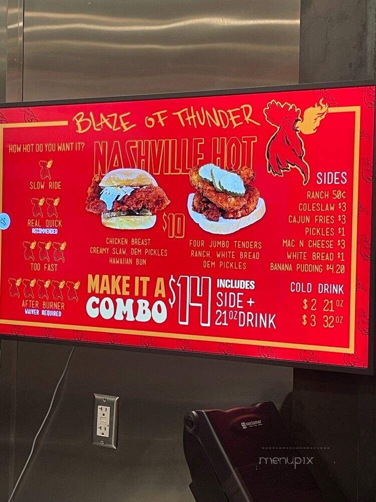 Blaze of Thunder - Salt Lake City, UT menu_pic