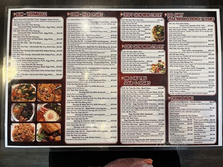 PHO 4 U Vietnamese Cuisine - Brookfield, WI menu_pic