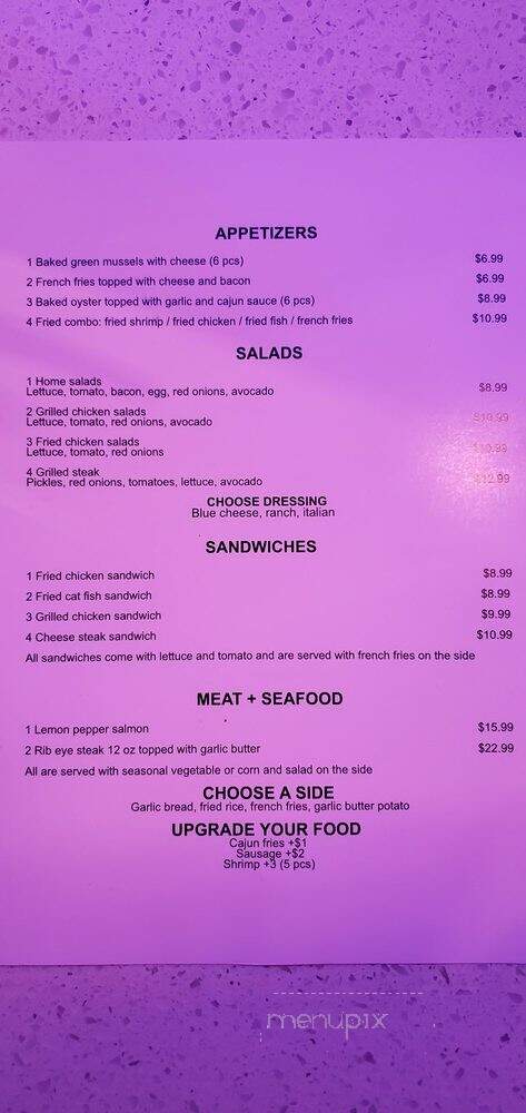 Blue Crab - Irving, TX menu_pic