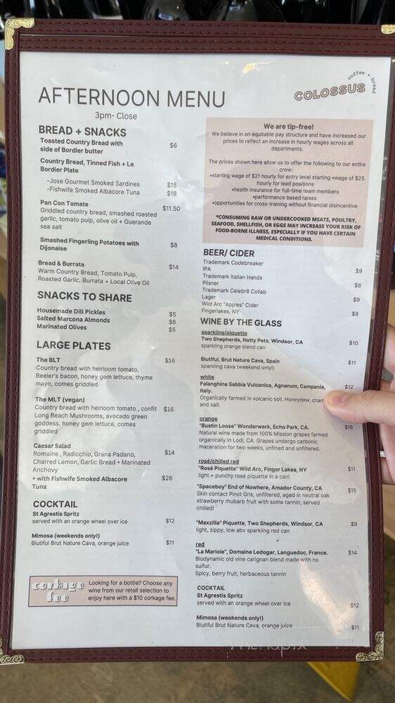 Colossus - Long Beach, CA menu_pic