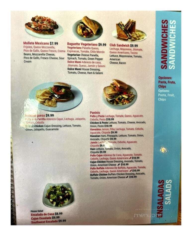 Dulce Mami Cafe - Cicero, IL menu_pic