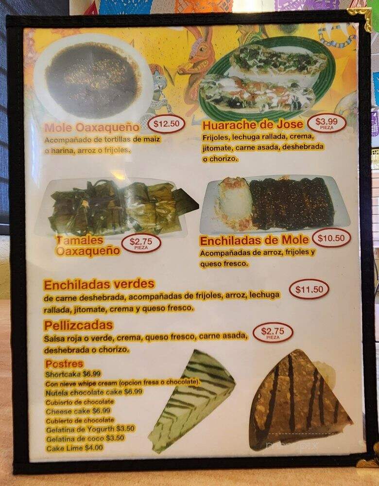 La Guelaguetza Mexicana Restaurant - Albuquerque, NM menu_pic