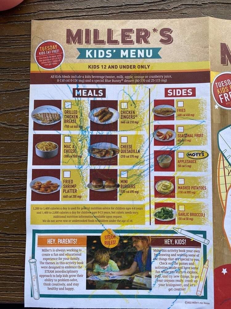 Miller Ale House - Hyattsville, MD menu_pic