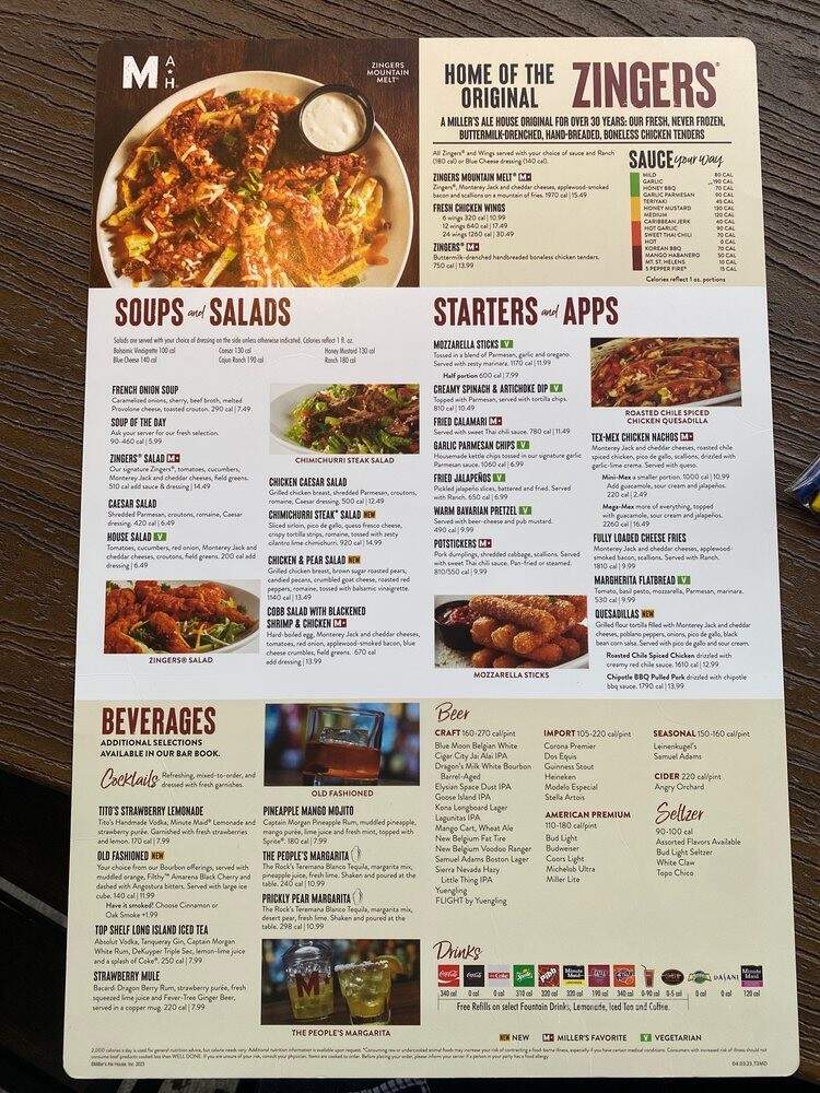 Miller Ale House - Hyattsville, MD menu_pic
