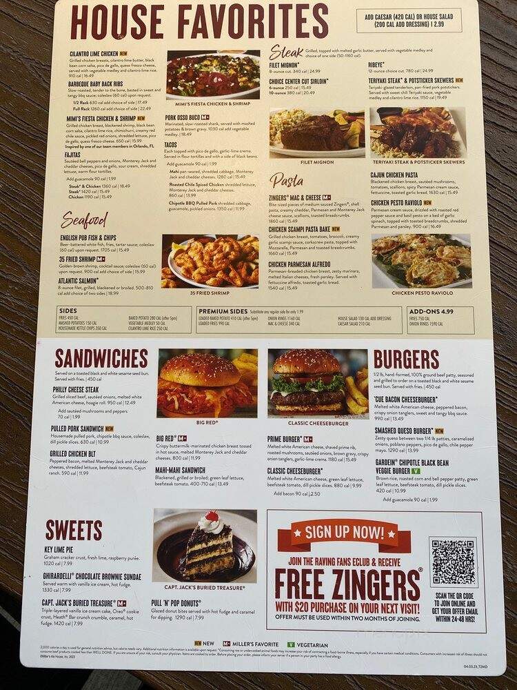 Miller Ale House - Hyattsville, MD menu_pic