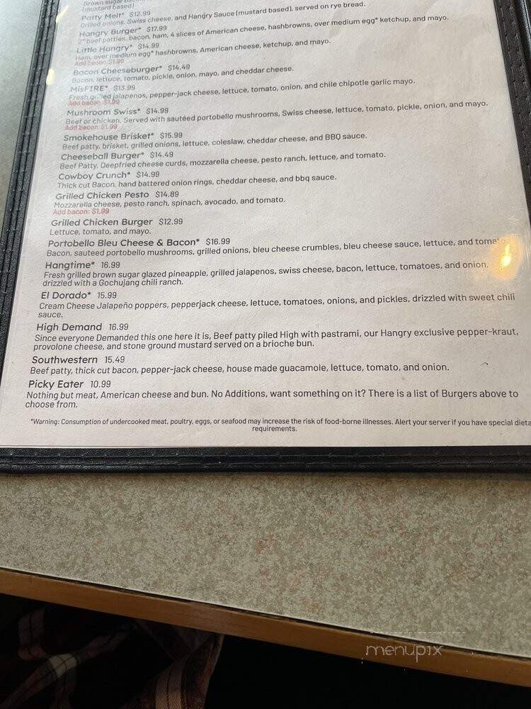Hangry's - Spokane Valley, WA menu_pic
