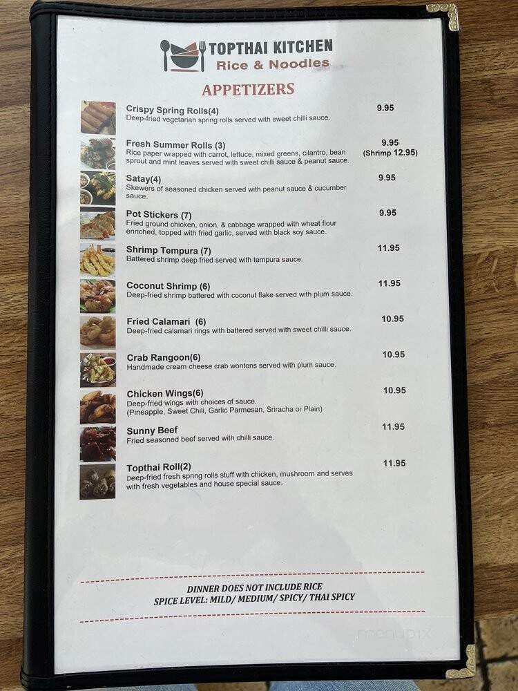 Topthai Kitchen - Lincoln, CA menu_pic