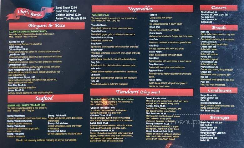 Curry Kingdom - West Hollywood, CA menu_pic