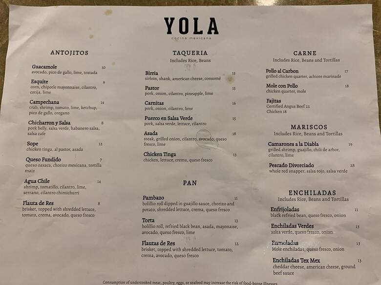 Yola Cocina Mexicana - Corpus Christi, TX