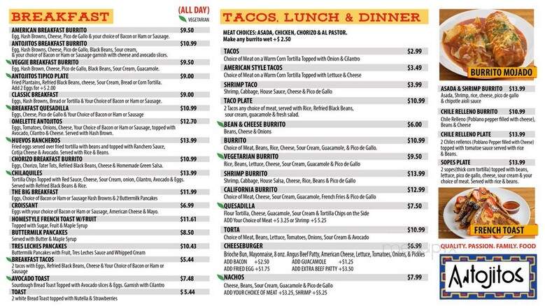 Antojitos - Burbank, CA menu_pic
