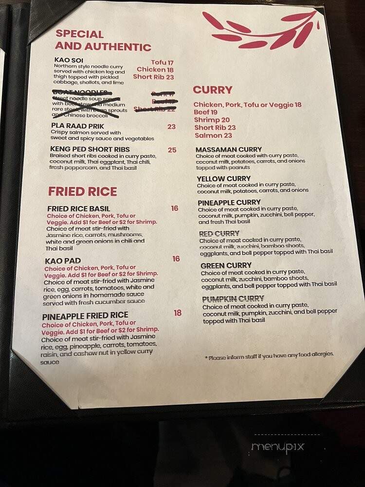 Kao Thai - Salt Lake City, UT menu_pic