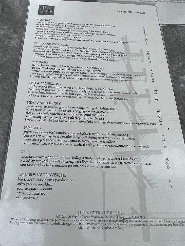 Little Sister - El Segundo, CA menu_pic