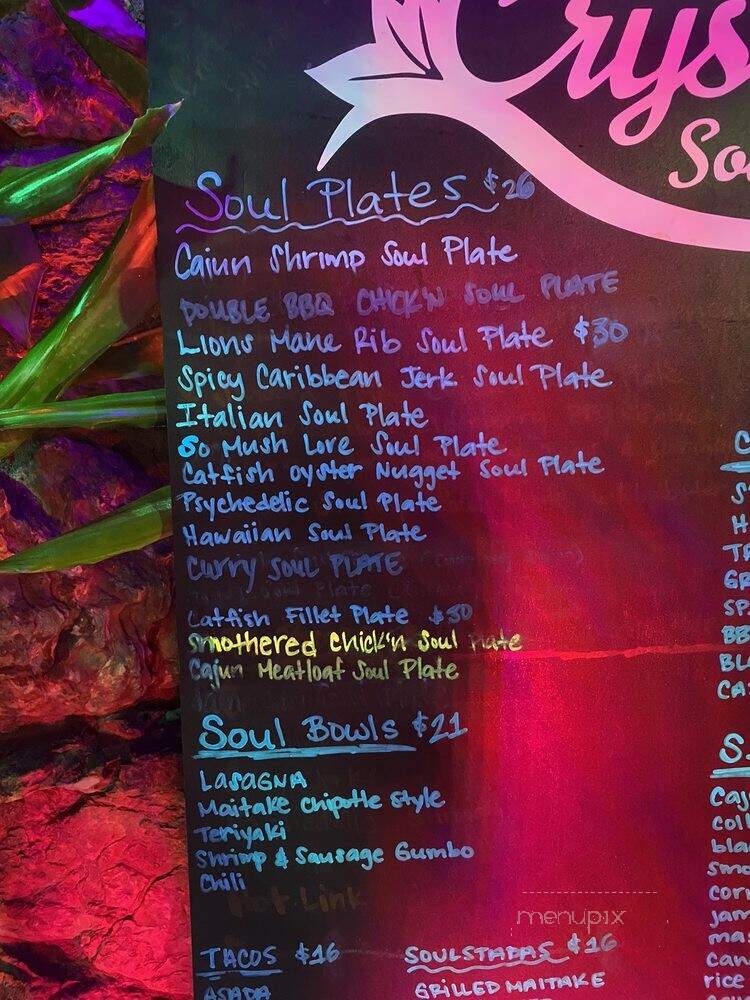 Crystals Soul Cafe - Los Angeles, CA menu_pic