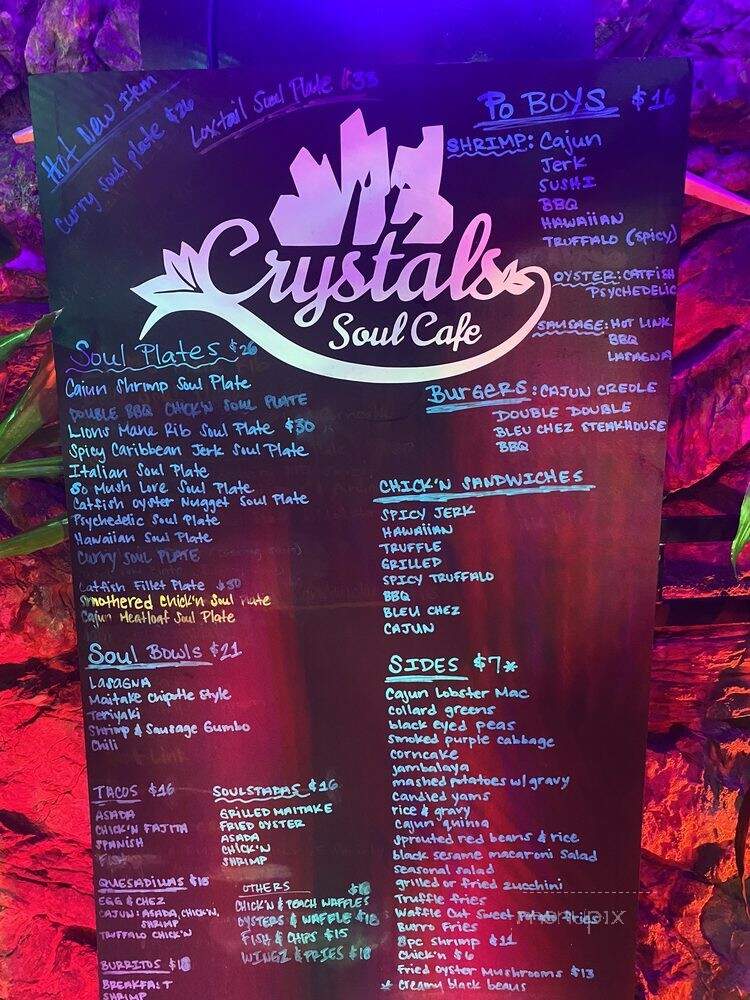 Crystals Soul Cafe - Los Angeles, CA menu_pic
