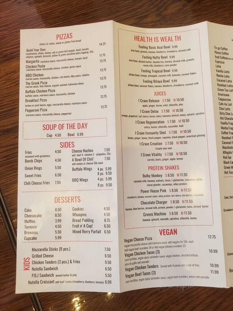Crave Cafe - Pasadena, CA menu_pic