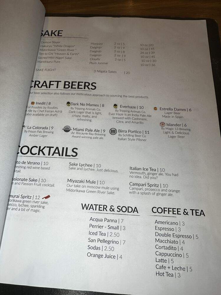 The Wagyu Bar - Miami, FL menu_pic
