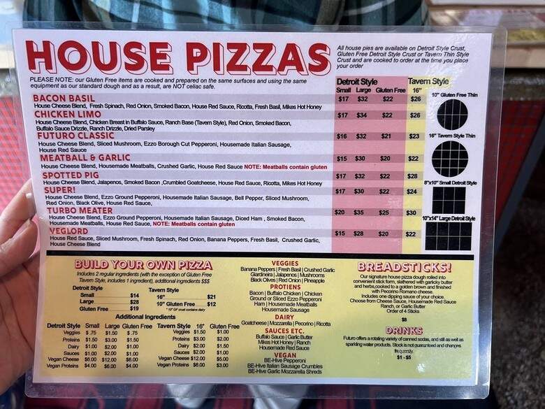 Futuro - Indianapolis, IN menu_pic