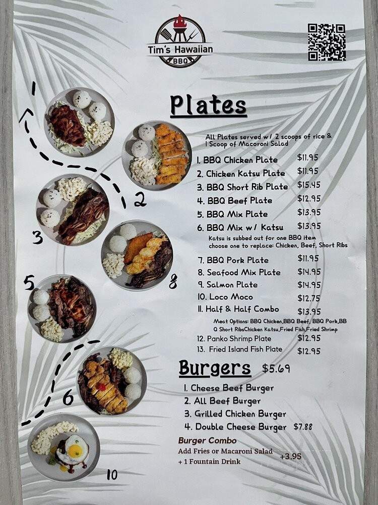 Tim's Hawaiian BBQ - Davis, CA menu_pic