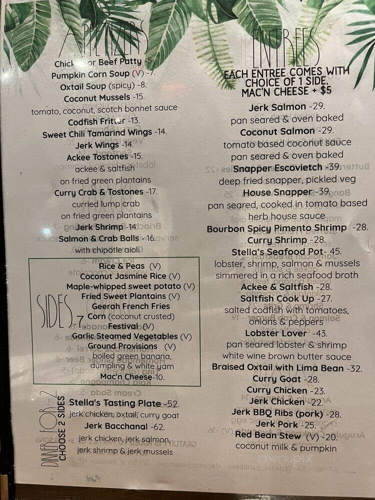 Stella's - Brooklyn, NY menu_pic