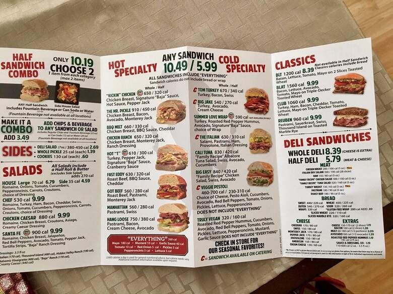 Mr. Pickle's Sandwich Shop - San Jose, CA menu_pic