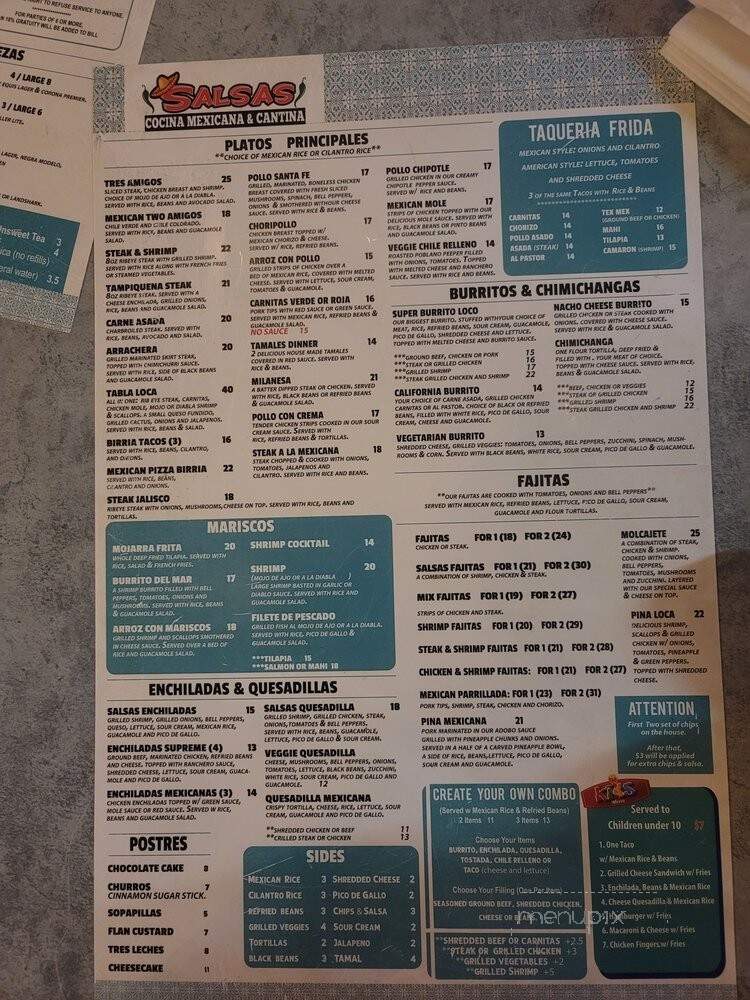 Salsas Mex Collins Rd - Jacksonville, FL menu_pic