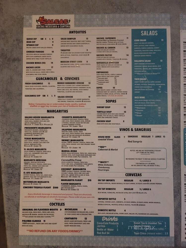 Salsas Mex Collins Rd - Jacksonville, FL menu_pic