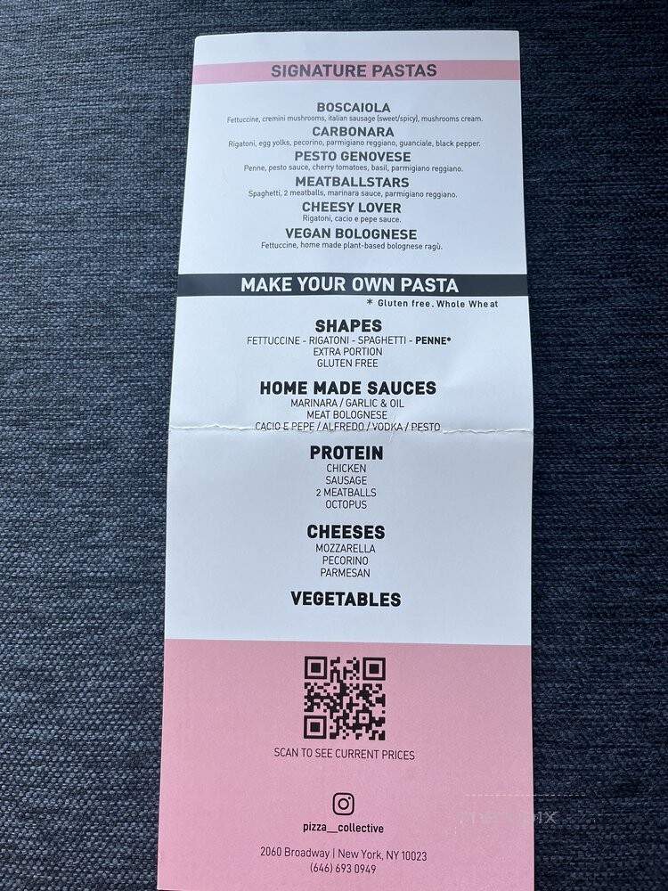 Pizza Collective - New York, NY menu_pic