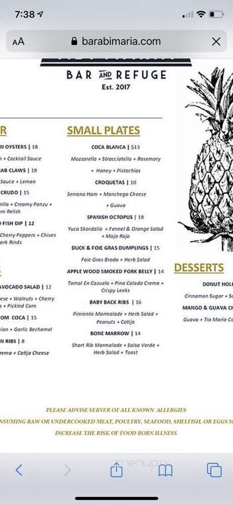 Abi Maria - Miami, FL menu_pic