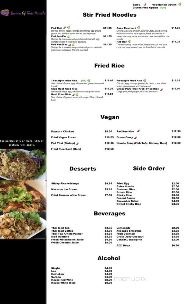 Queen of Thai Noodle - San Jose, CA menu_pic