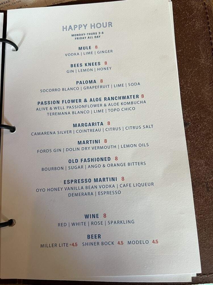 Sloane's Corner - Dallas, TX menu_pic