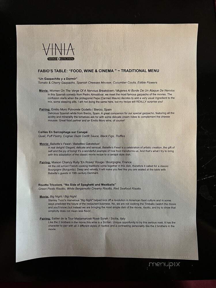 Vinia Wine & Kitchen - Winter Park, FL menu_pic