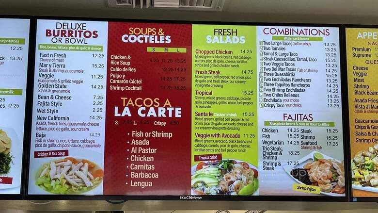 Fast N Fresh Mexican Grill - Simi Valley, CA menu_pic