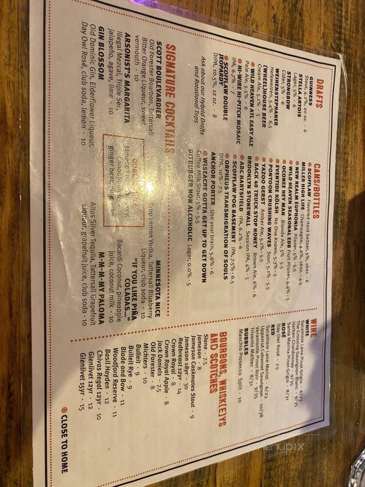 Wheelhouse Craft Pub and Kitchen - Decatur, GA menu_pic