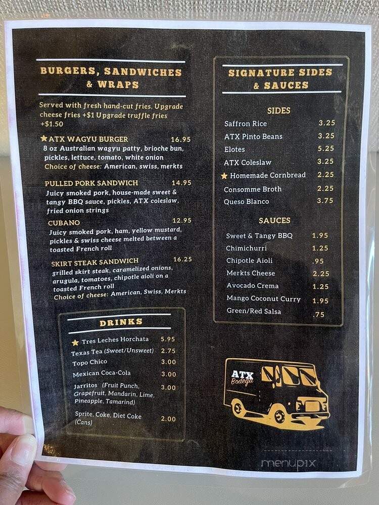 ATX Bodega - Chicago, IL menu_pic