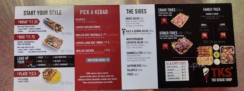 The Kebab Shop - San Diego, CA menu_pic