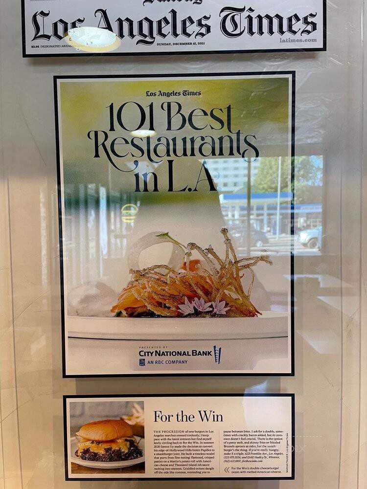 For the Win - Los Angeles, CA menu_pic