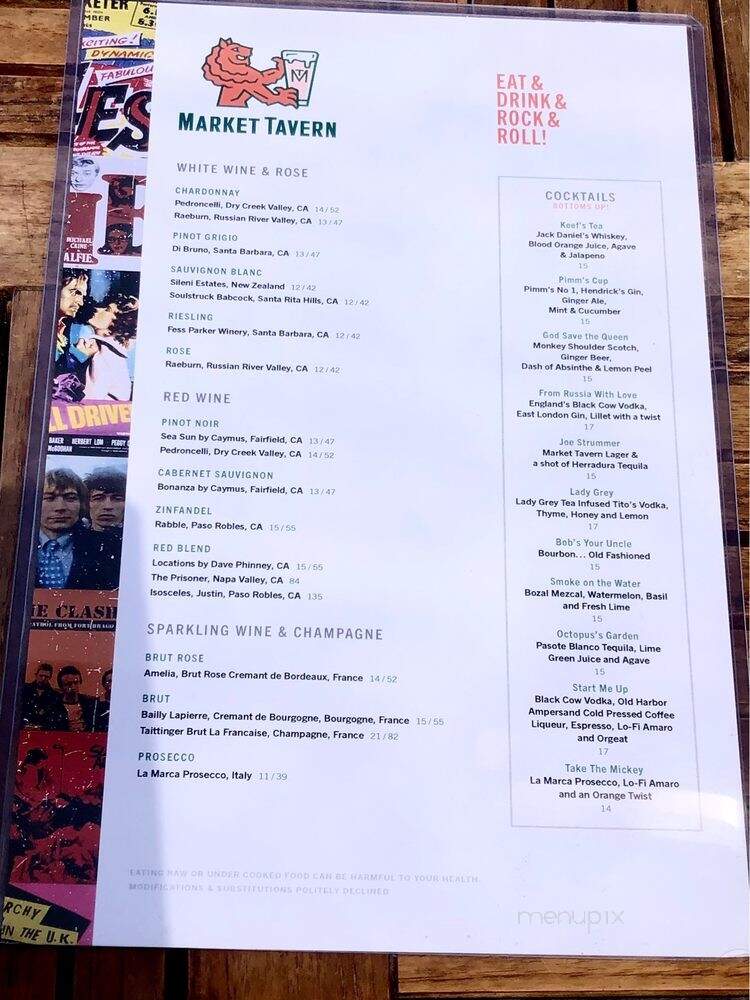 Market Tavern - Los Angeles, CA menu_pic