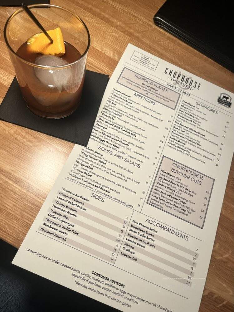 ChopHouse Thirteen - Jacksonville, FL menu_pic