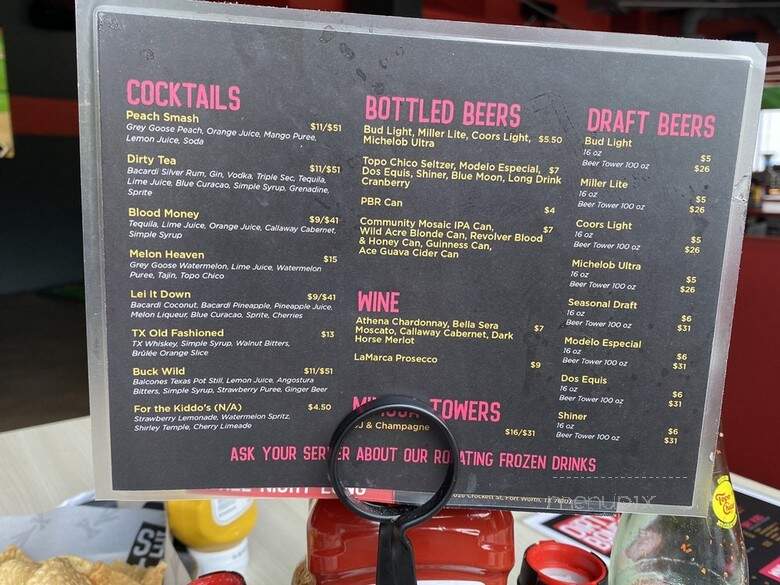 Dirty Bones - Fort Worth, TX menu_pic